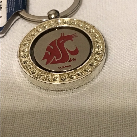 Washington State Rhinestone Spinner Keychain - Picture 5 of 6